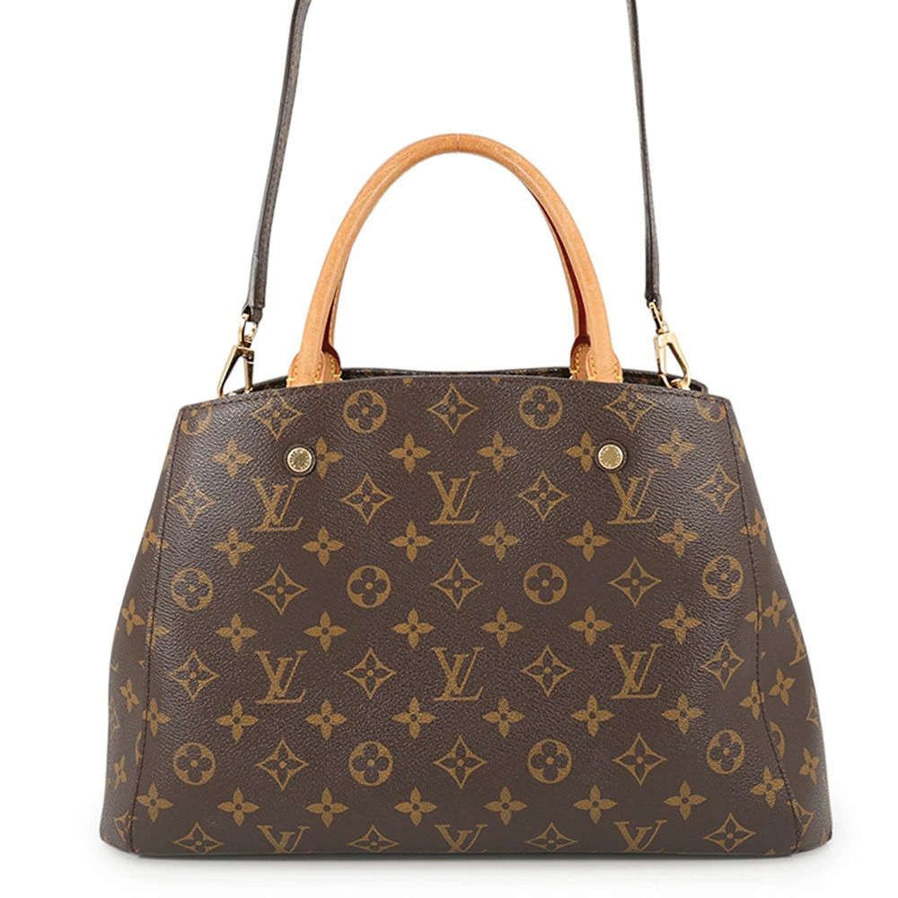 Louis Vuitton Monogram Montaigne Bag 2Way Shoulder Bag Canvas Leather Brown